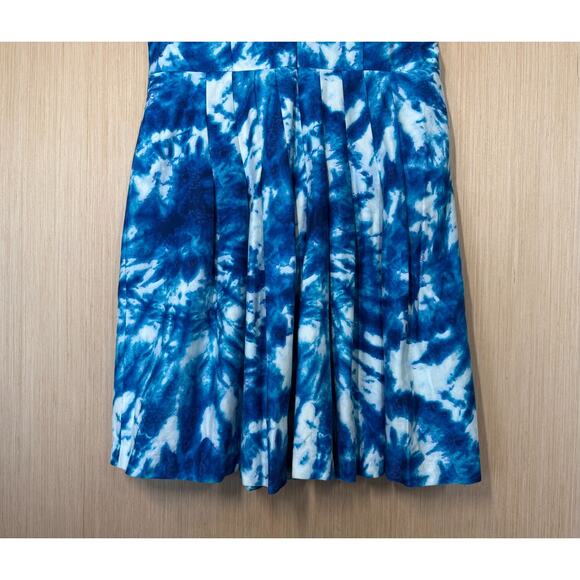 Calvin Klein Watercolor Print Pleated Dress Womens Size 16W Sleeveless Event - Picture 6 of 11